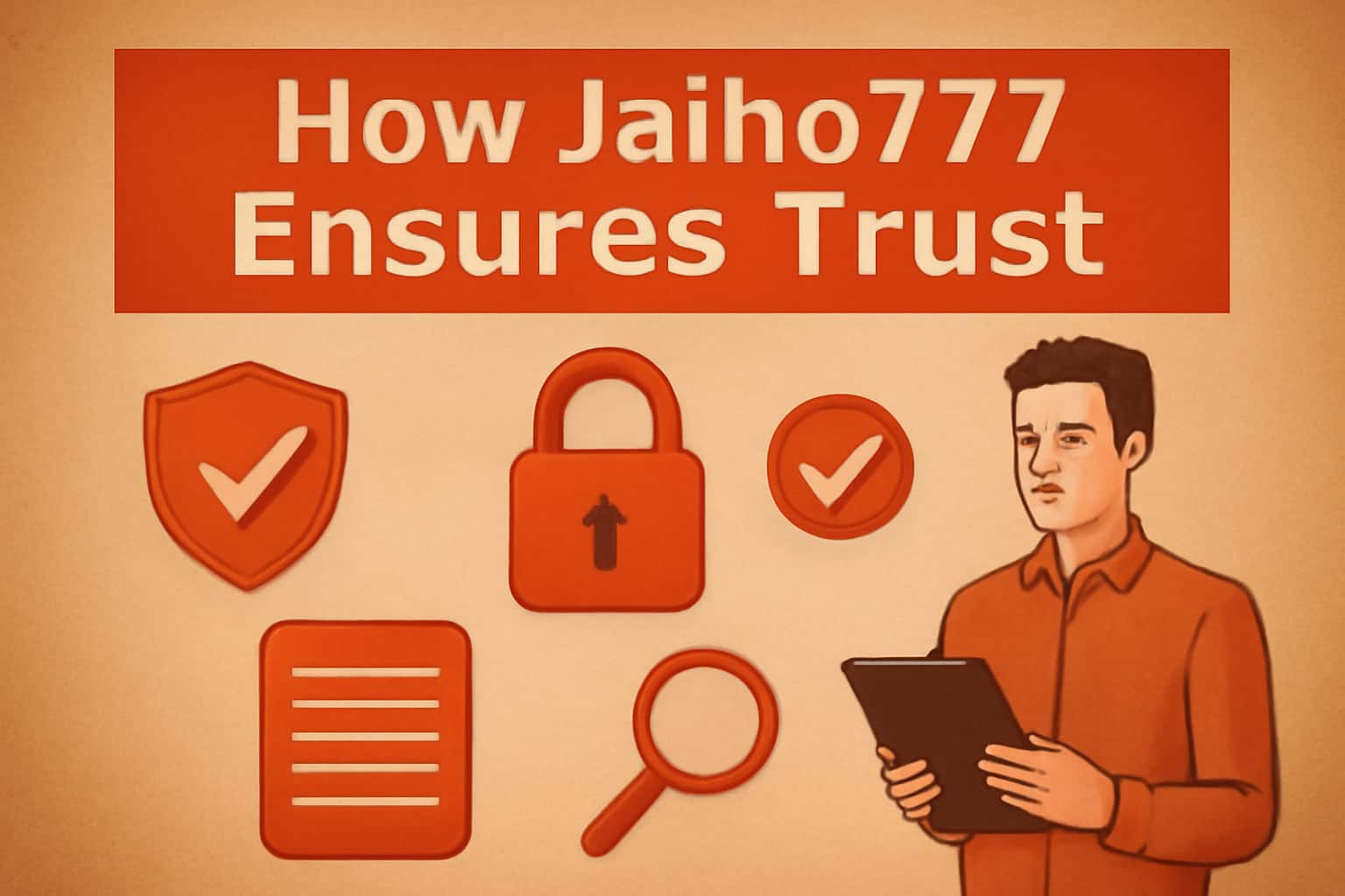 An informative layout highlighting the trust mechanisms of Jaiho777.