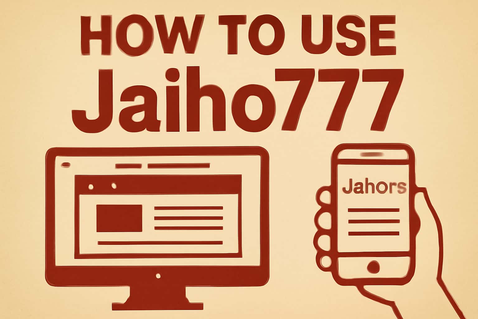 An informative visual representation of using Jaiho777, clearly displaying the title.