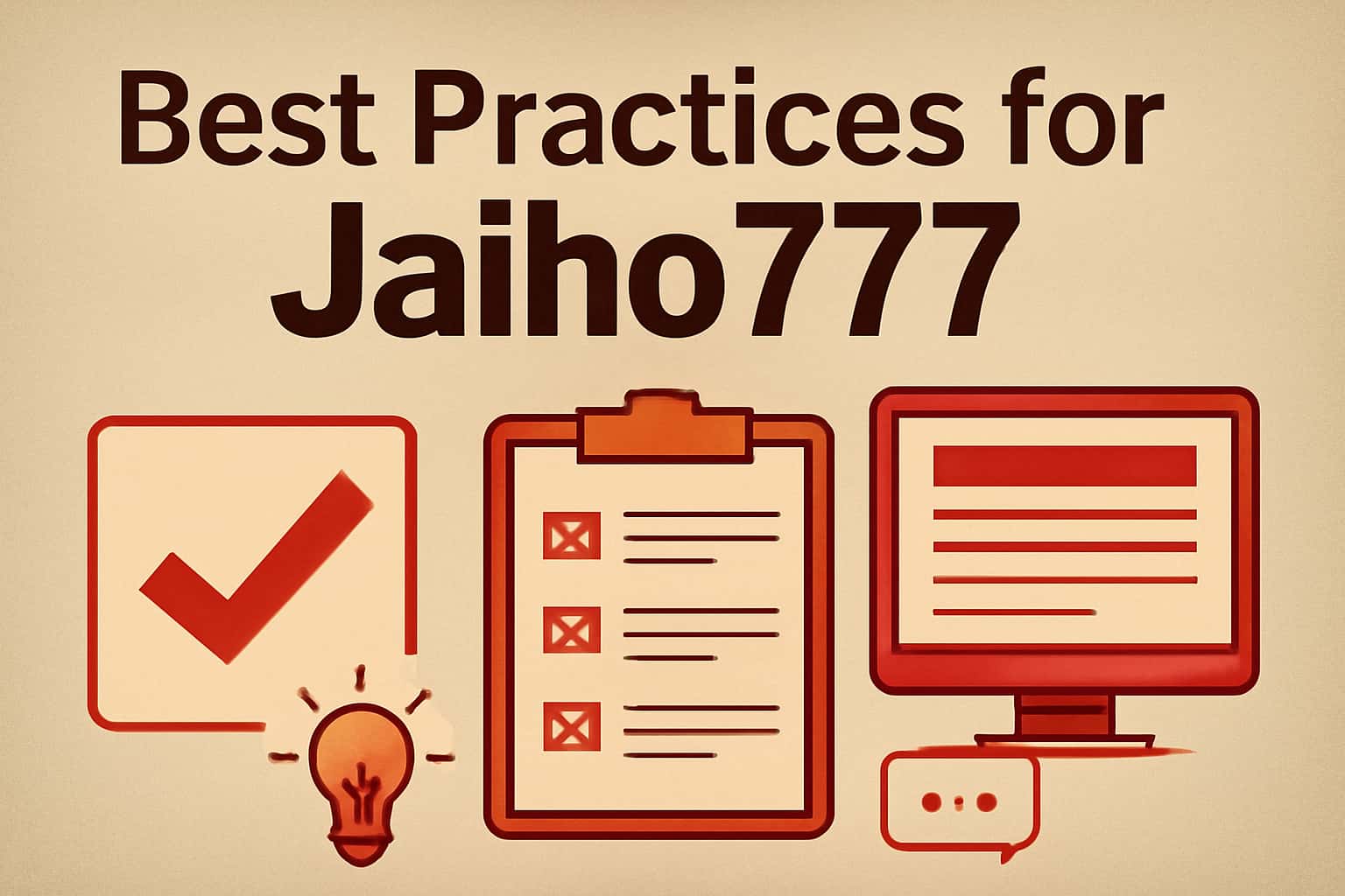 An informative scene illustrating best practices for using Jaiho777.