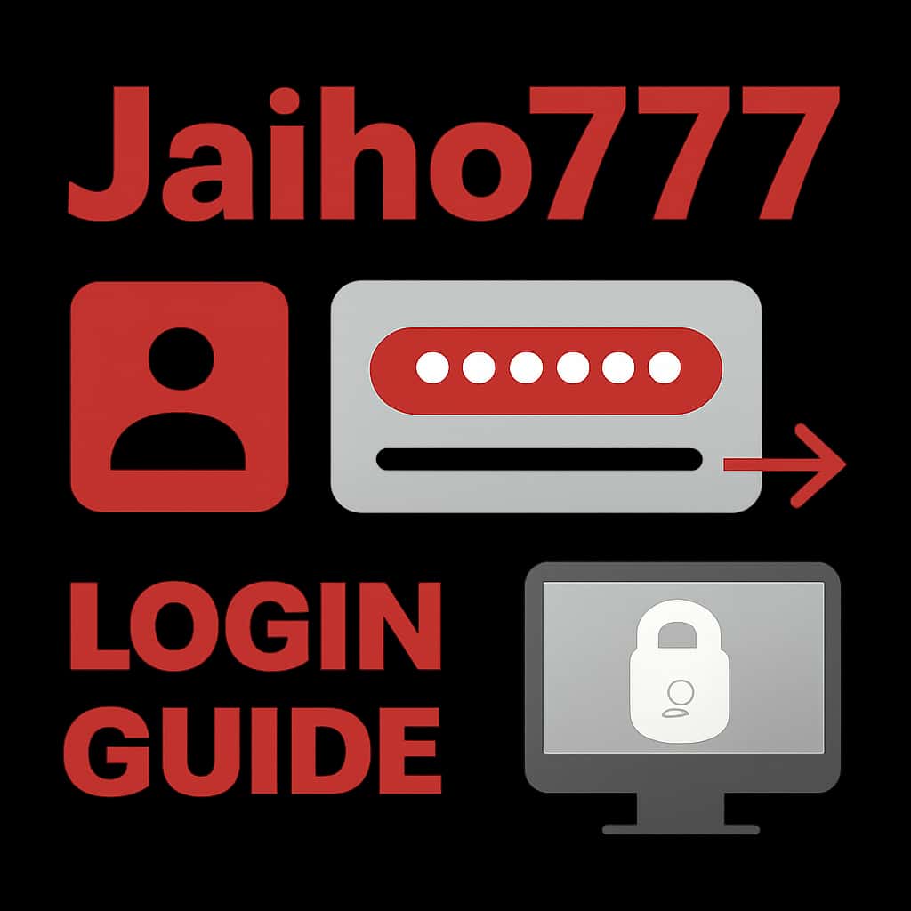 Illustration for Jaiho777 Login procedures.