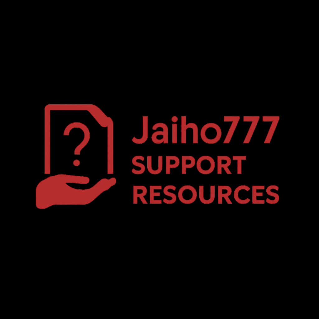 A minimal badge design for Jaiho777 Support Resources.