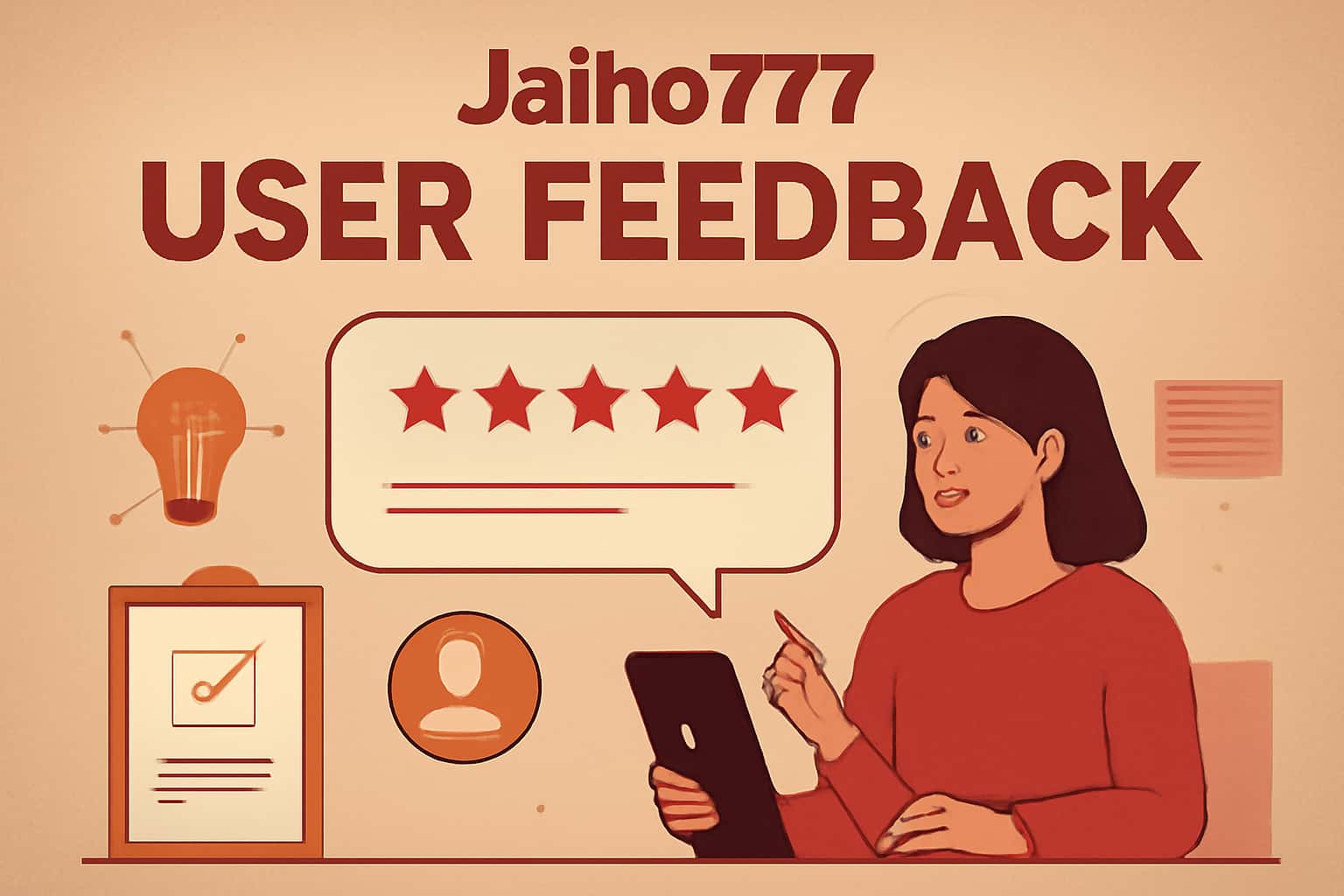 An informational scene related to Jaiho777 User Feedback.