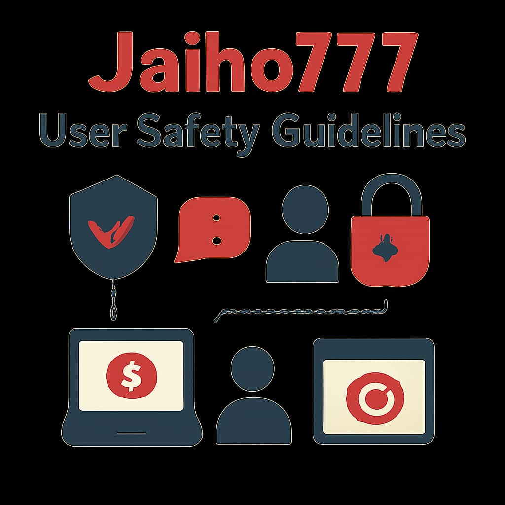An educational diagram illustrating key points of Jaiho777 User Safety Guidelines.