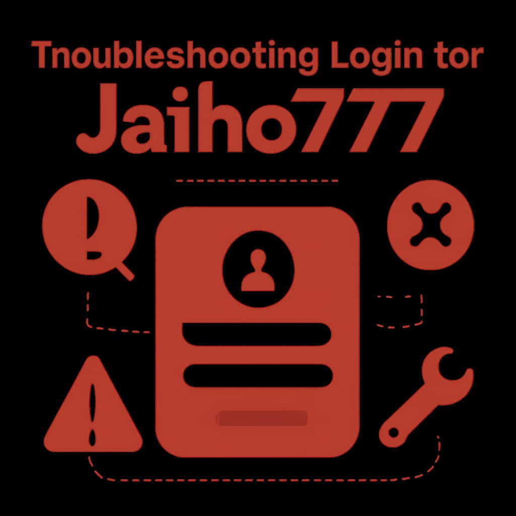 An educational illustration detailing the steps to troubleshoot Jaiho777 login issues.